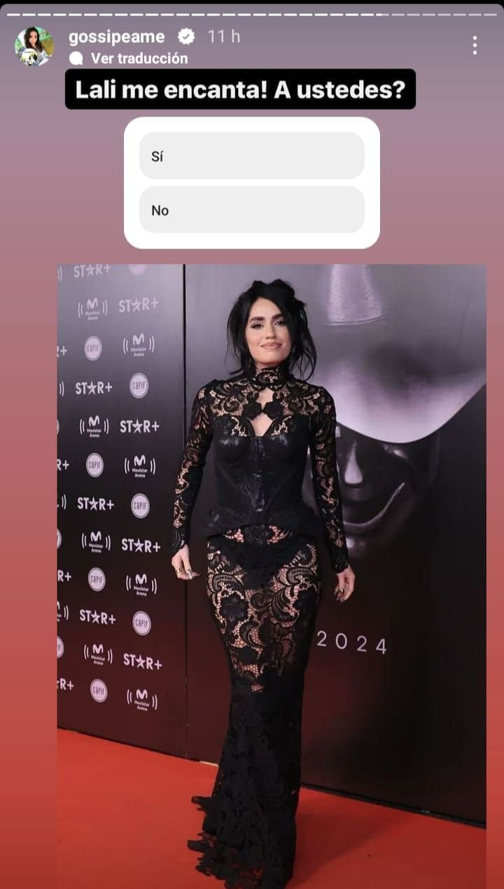 Lali Espósito se lució con su look de encaje negro y corset estilo gótico en los premios Gardel