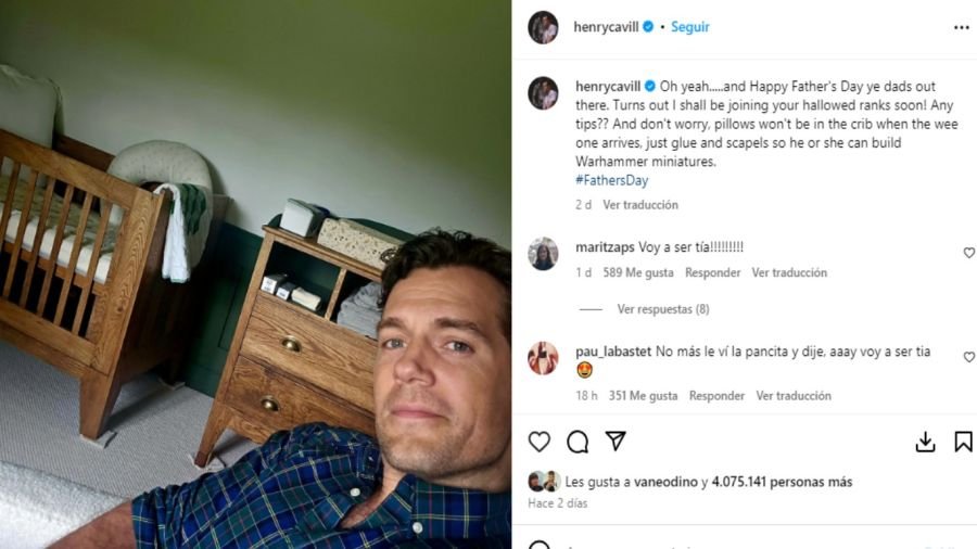 Henry Cavill va a ser papá