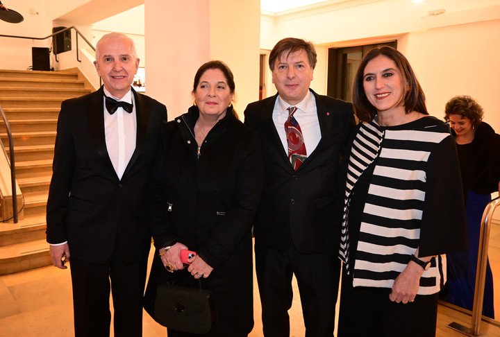 Sergio Baur; Adriana Rosenberg de Fundación PROA; Andrés Duprat, director ejecutivo del Museo Nacional de Bellas Artes y Victoria Noorthorn, directora del Museo Moderno. Foto: Marcelo Carroll.