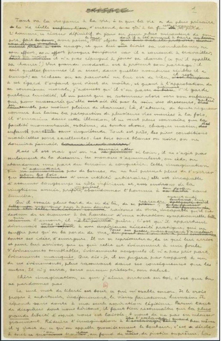 Manifeste du surréalisme, de André Breton. Foto: Adagp, Paris, 2024 / BnF, Paris / Centro Pompidou.