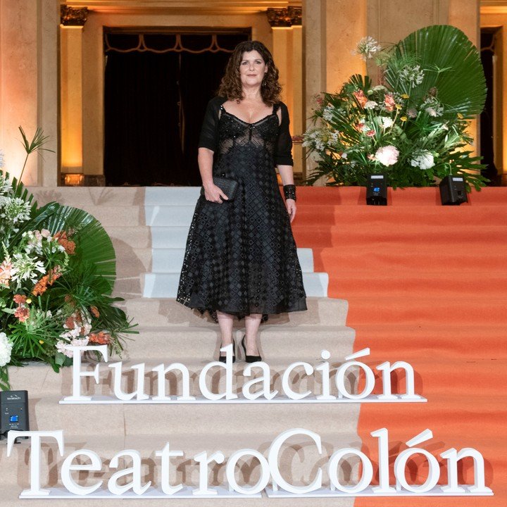 Gabriela Ricardes en la Gala de la Fundación Teatro Colón. Foto: gentileza.