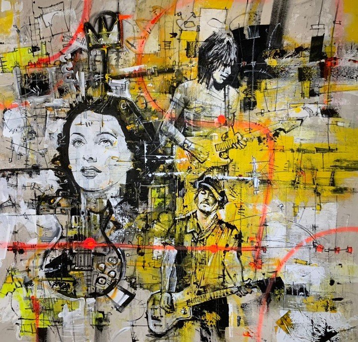 Las pinturas del artista argentino Andrés Mariani, expuestas en Christie’s, la casa de remates más importante del mundo. Foto: gentileza.