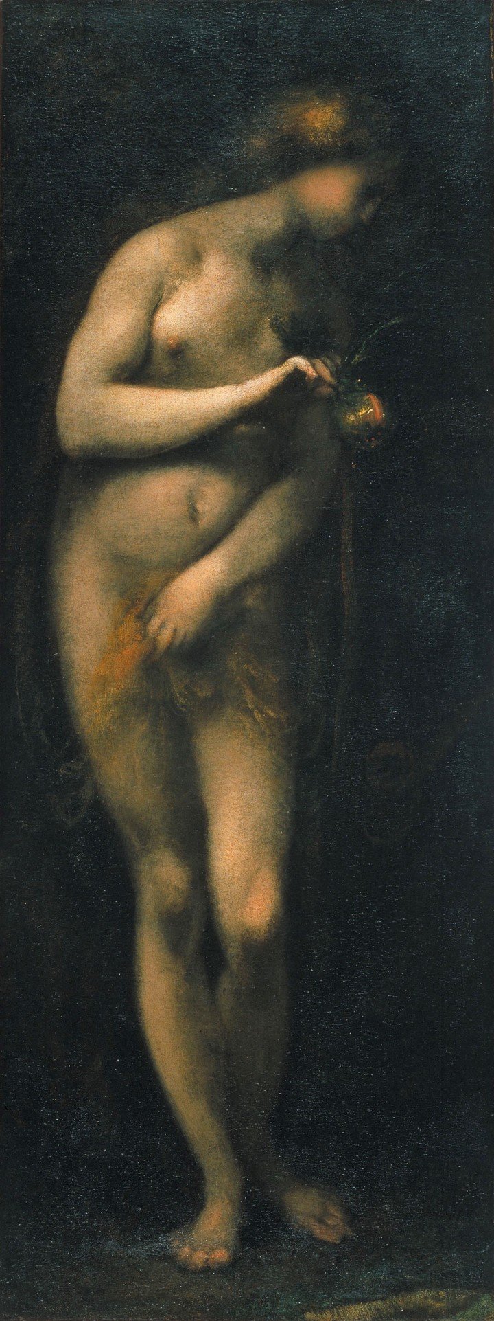 "Eva tentada", obra de Francesco Montelatici, de 1661. También conocido como Cecco Bravo, fue un celebrado exponente del barroco italiano.