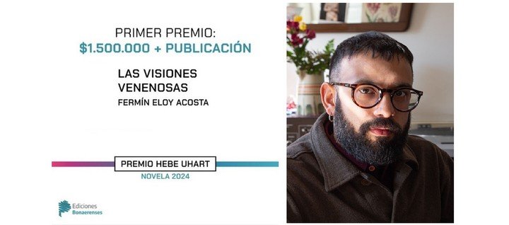 El escritor Fermín Eloy Acosta ganó el Premio Hebe Uhart de Novela.