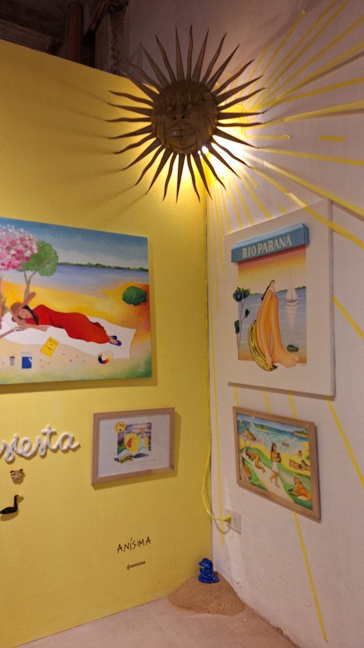 Obras de Anísima, cuya producción se centra fuertemente en el imaginario correntino.