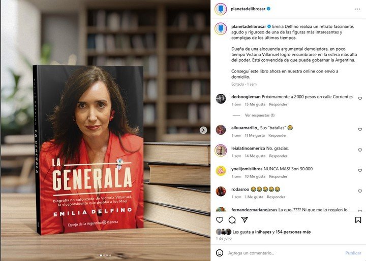 La generala, de Emilia Delfino. Foto: redes sociales.