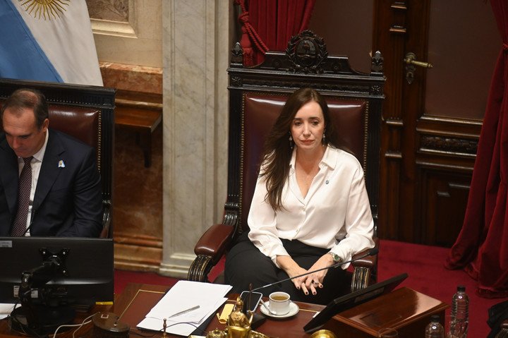 Victoria Villarruel en el Senado. Foto: Federico Lopez Claro.