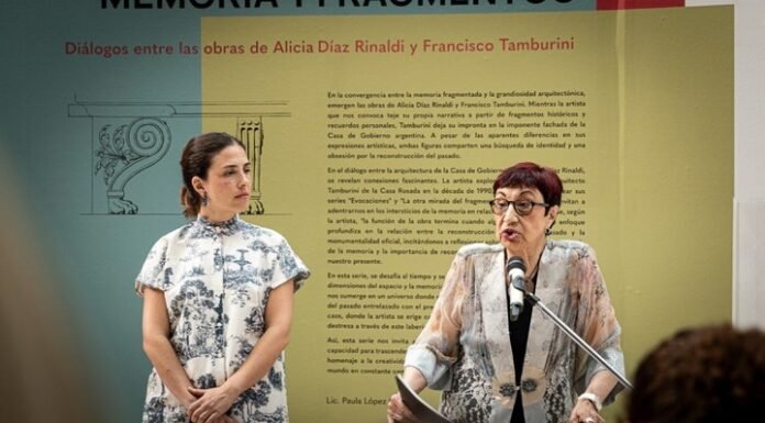 Exposición «Ornamento y Memoria»: Alicia Díaz Rinaldi dialoga con la arquitectura de Tamburini
