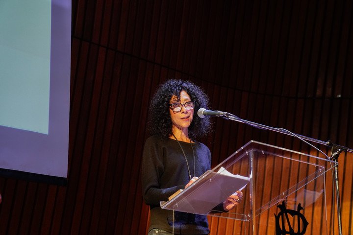 Acto día del periodista de la Academia Nacional de Periodismo en la Biblioteca Nacional. Se entregaron el premio Pluma de Honor a Leila Guerriero y Jorge Fernandez Diaz. Foto Maxi Failla.