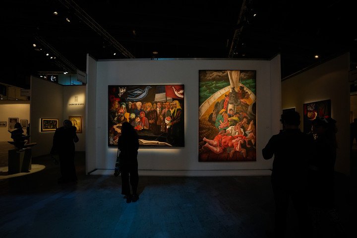 Bellas obras de Antonio Berni en Galería Del Paseo. Foto: Mariana Nedelcu.