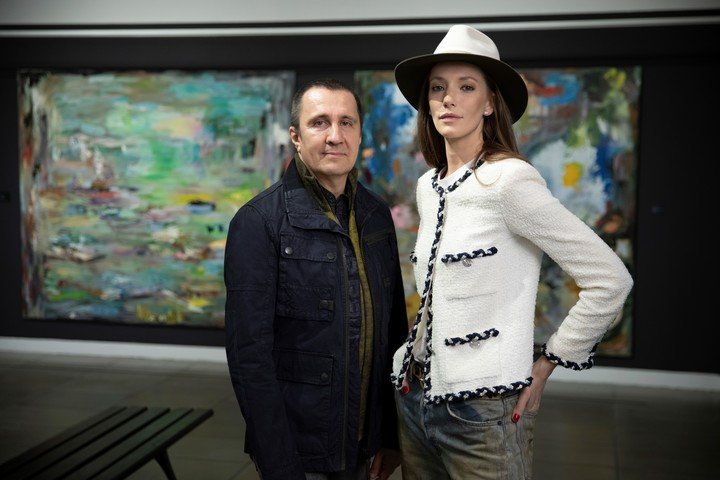 Milagros Schmoll (artista) y Rodrigo Alonso (curador). Foto: gentileza CCR.