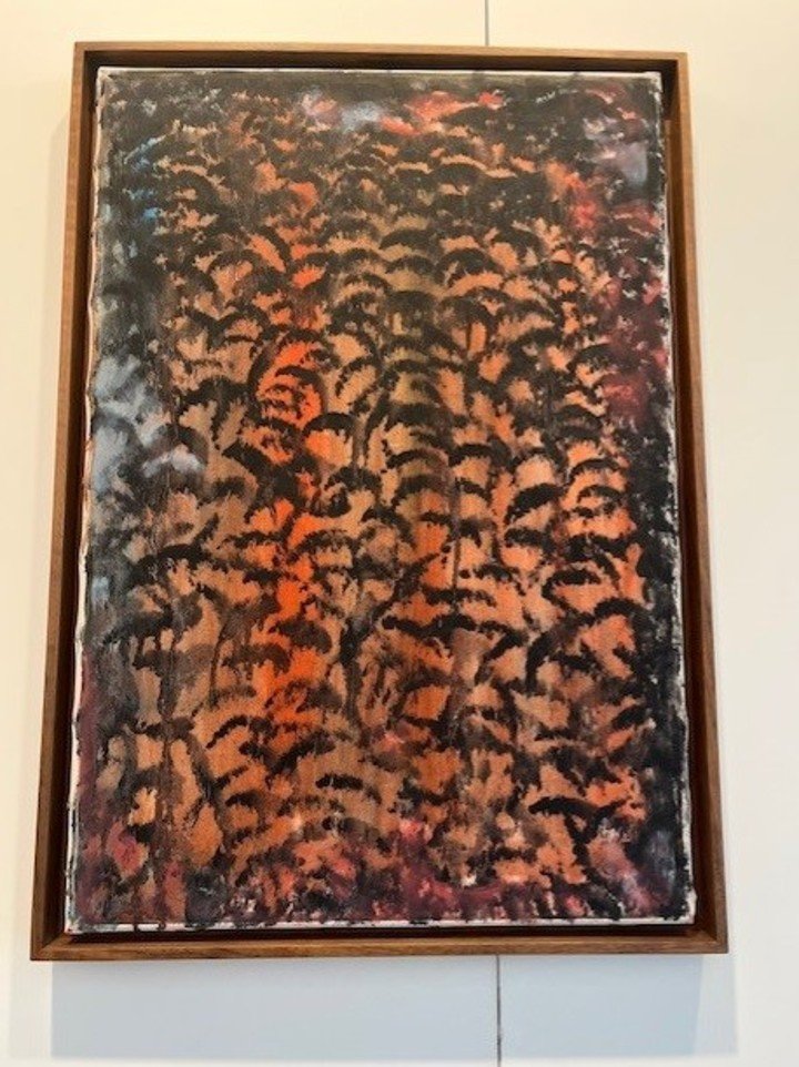 Pintura del actor Johnny Depp, en homenaje a su exmujer Valerie Paradis. En la Fundación de la Colección Sigg. No está en venta pero es un punto de Peregrinación. Foto: Clarín.