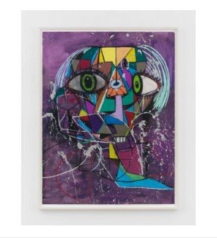 En la galería DG, una de las dos obras de George Condo, "The girl with the green hair", cuyo precio es 2 millones de euros. Foto: Clarín.