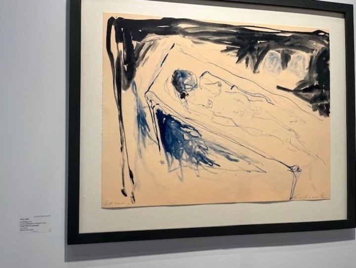 Dibujo de Tracey Emin. Foto: Clarín.