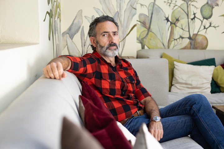 El escritor español Jon Bilbao en Buenos Aires. Foto: Victoria Gesualdi.