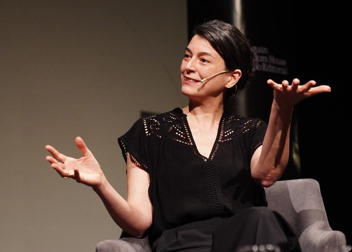 Samanta Schweblin en la presentación de su libro más reciente en el Malba. Foto: Marcelo Carroll.