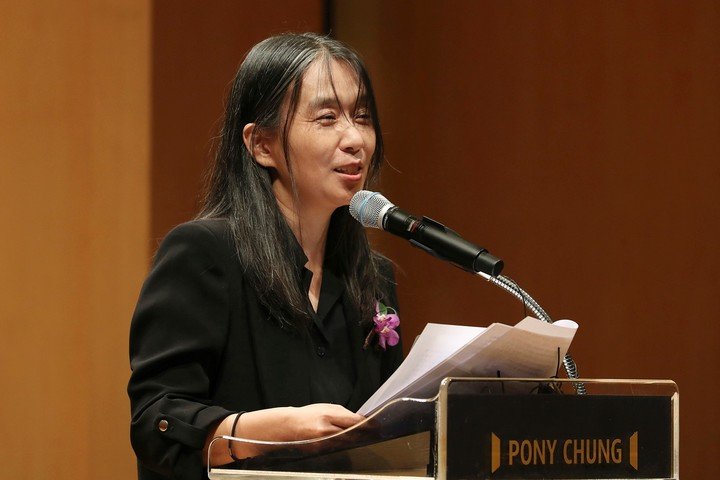 Han Kang ganadora del Nobel de Literatura 2024. (Korea Pool Photo via AP)