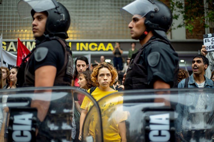 Fotografía de Antonio Becerra Pegoraro en la muestra anual de fotoperiodismo argentino de la aRGra. Foto: gentileza.
