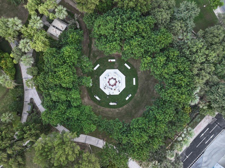 Vista en altura de la instalación. 