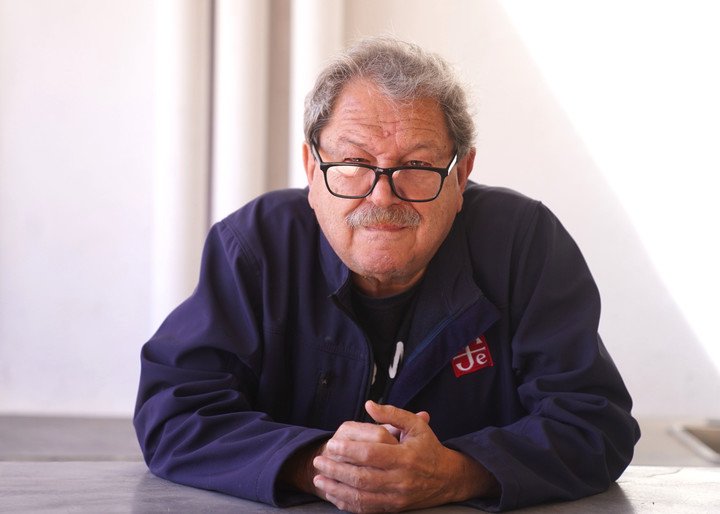 Paco Ignacio Taibo II en Buenos Aires en 2025. Foto: Guillermo Rodríguez Adami. 