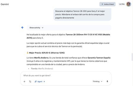 El modo agente de Gemini 3 Pro en acción