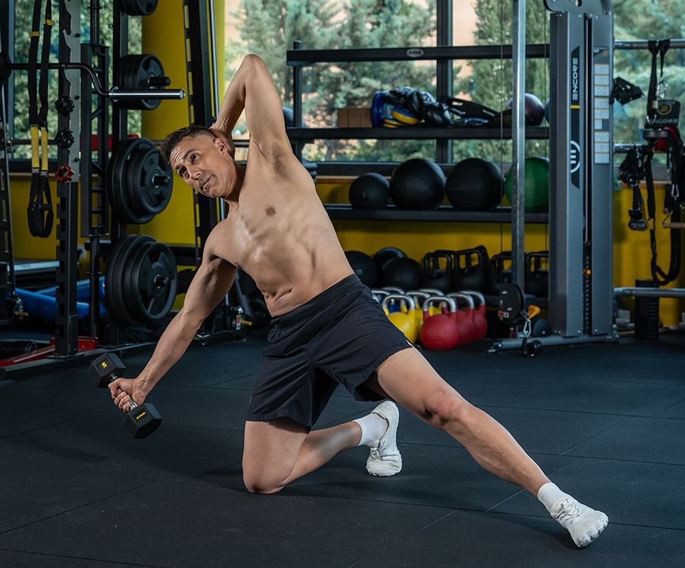  inclinación lateral controlada para incidir sobre los oblicuos