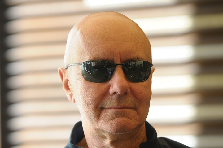 El escritor Irvine Welsh en 2028. Foto: Silvana Boemo.