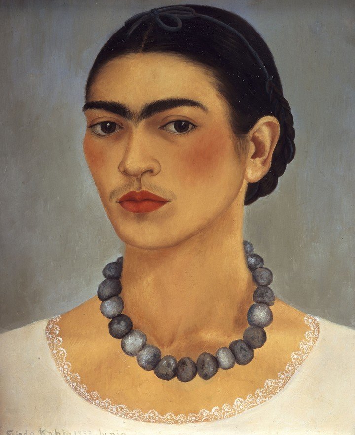 Autorretrato con collar - Frida Kahlo. Colección Fundación Gelman Santander.