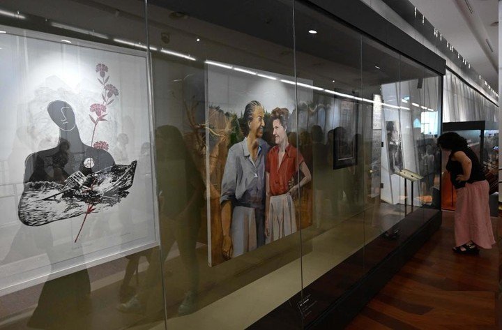 Imagen de la exposición "Gabriela Mistral: maestra de América, voz en el mundo" en la Plataforma Cultural del campus Juan Gómez Millas de la Universidad Chile, en Santiago, capital de Chile. (Xinhua/Jorge Villegas)