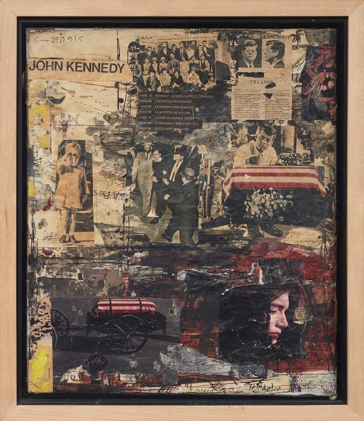 Collage “Asesinato de Kennedy”, de Alberto Greco. Foto: gentileza.