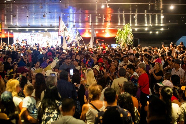 El Carnaval de Jujuy en Buenos Aires desbordó el Palacio Libertad este domingo. Foto: prensa Palacio Libertad gentileza.