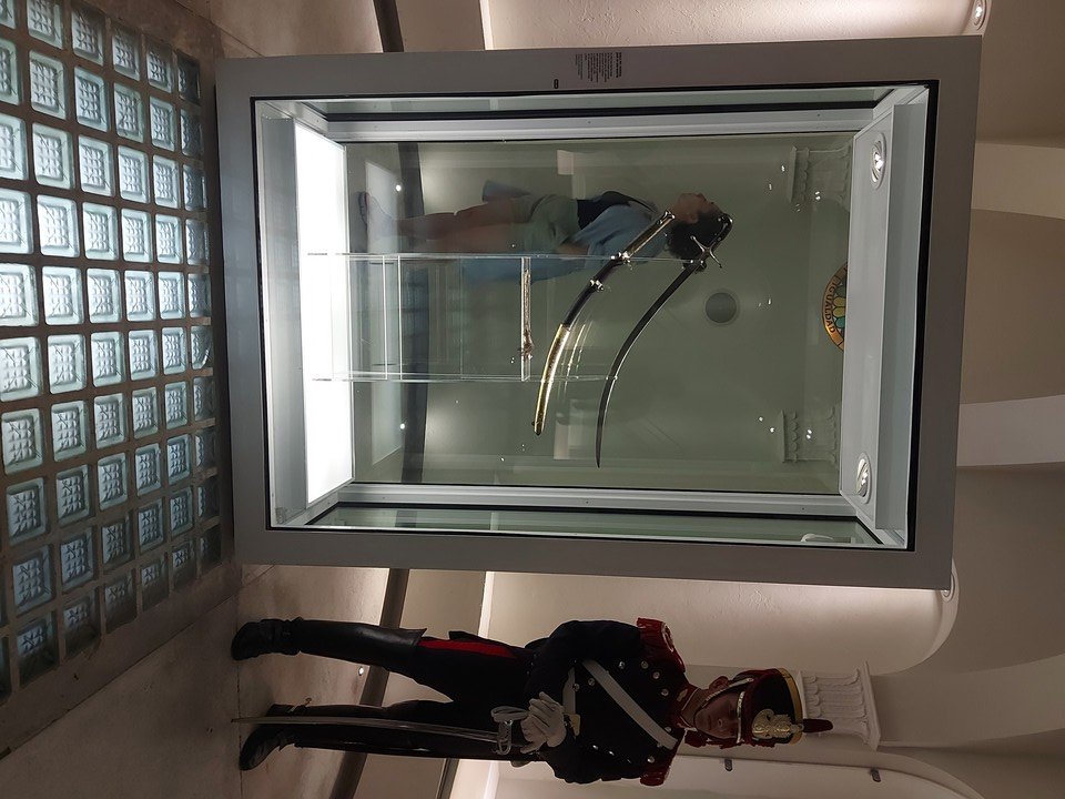 El sable corvo de San Martín se expone en el Museo Histórico Nacional. Foto Cecilia Profetico