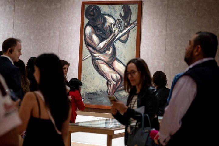 Vista de sala de "Constelaciones y derivas. Arte de América Latina desde la Colección FEMSA", en el Museo de Arte Contemporáneo (MARCO) en Monterrey, México. (EFE) 