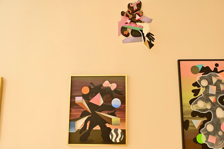 Obra abstracta. Arriba, "La belleza 2013 (La fiesta), 2013", es parte de la Colección Malba. (Foto: Matias Martin Campaya).