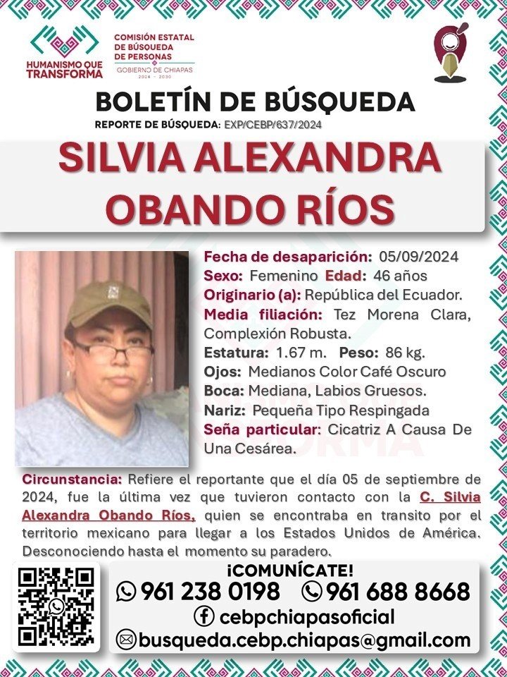 El Gobierno de México difundió la foto de cada integrante desaparecido. Foto: Gobierno de Chapas, México / www.cebp.chiapas.gob.mx