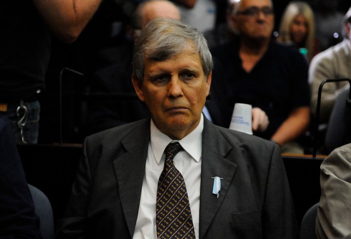 Alfredo Astiz ante el Tribunal Oral en lo Criminal Federal N° 5 de la Capital en 2017. FOTO PEDRO LAZARO FERNÁNDEZ.