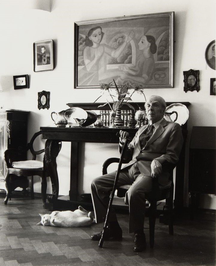 Jorge Luis Borges y Beppo. Foto: Julie Mendez Excurra, gentileza.