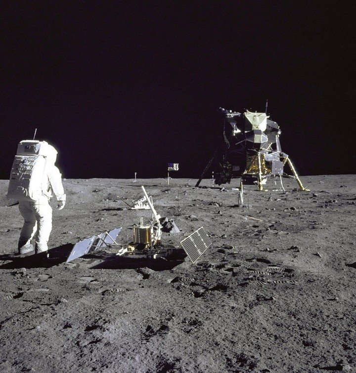 El 20 de julio de 1969, el astronauta Buzz Aldrin camina sobre la Luna. © Neil Armstrong/NASA/AFP