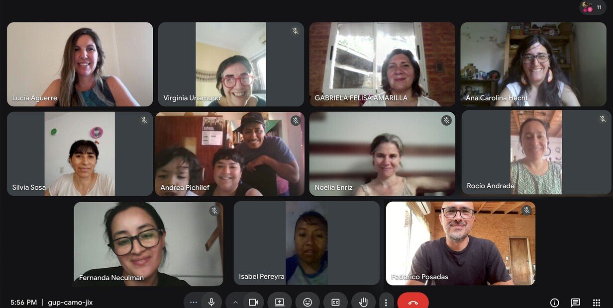 Encuentro virtual de los investigadores del CONICET, artistas, educadores interculturales y representantes de comunidades indígenas que participaron del proyecto.
