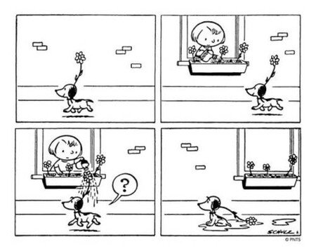 La primera tira cómica donde apareció Snoopy