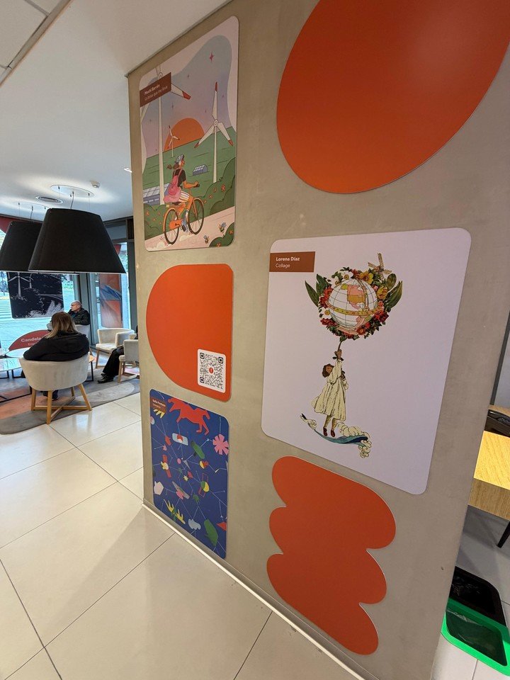 El Banco Galicia transformó una de sus sucursales en una galería de arte donde exhibirá obras reunidas especialmente para ese lugar. Foto: gentileza.