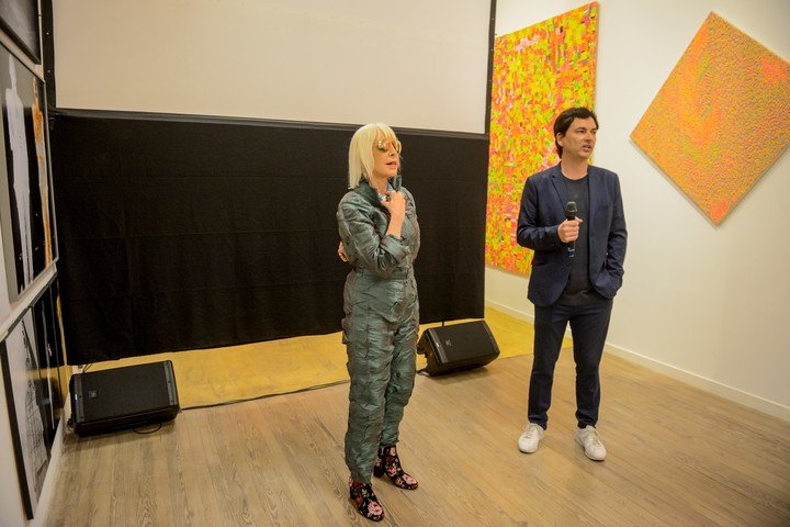 Inaguracion de taller de Marta Minujin en 2018. Foto: Rafael Mario Quinteros.
