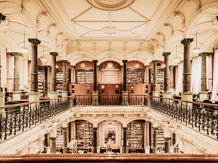 La librería El Ateneo en el antiguo cine Grand Splendid, en la lente del pianista británico residente en Madrid James Rhodes. Foto: James Rhodes, gentileza.