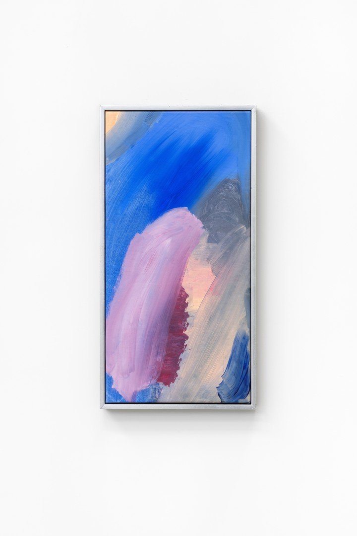 Amalia Amoedo. Entre dos lunas, 2023. Acrílico sobre tela, 58 x 29 cm. Foto Diego Spivacow, gentileza.