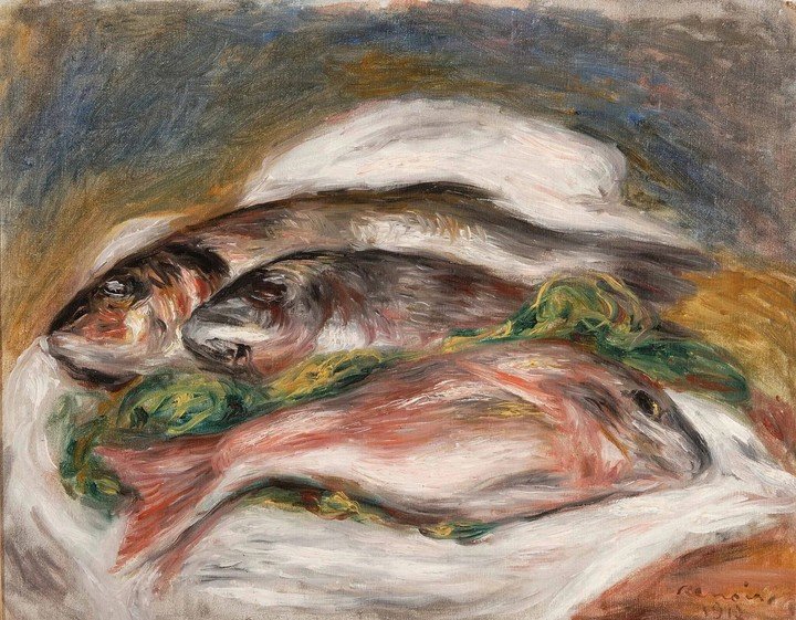 Los pescados de Pierre-Auguste Renoir fue uno de los tres cuadros robados de un museo en Italia. Foto: Fundación Magnani Rocca.