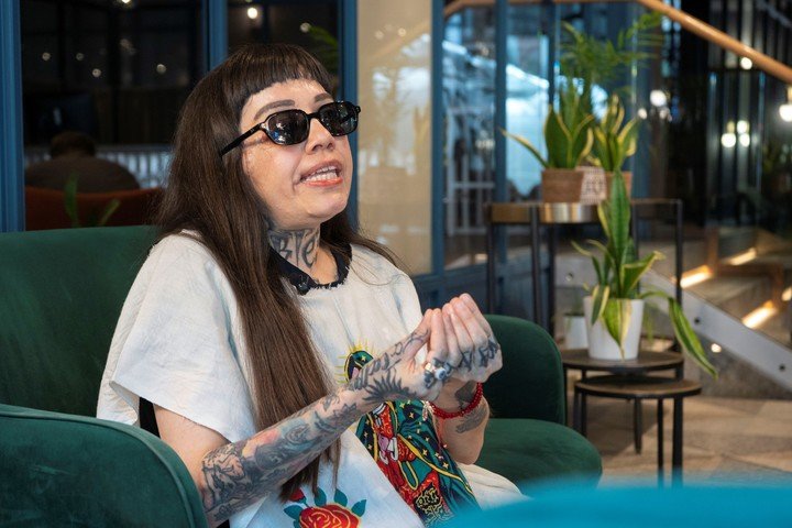 La escritora Dahlia de la Cerda, durante una entrevista en España. EFE/Laura de Grado