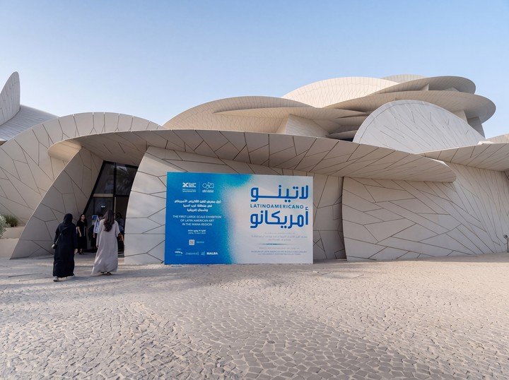 Museo Nacional de Doha durante la exposición de arte latinoamericano organizada junto a Malba. 