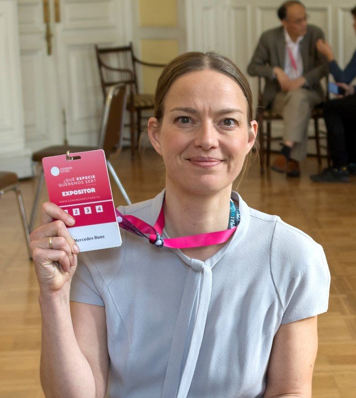 Mercedes Bunz en el Congreso Futuro, Ex Congreso Nacional, Santiago de Chile, 2019. Foto: Carlos Figueroa Rojas.