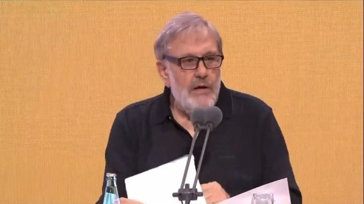 Slavoj Zizek en la Feria del Libro de Frankfurt. Captura