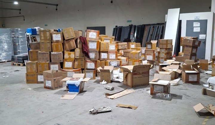 Se inundó la nueva sede del Museo del Cine y tuvieron que rescatar los materiales. Foto: redes sociales.